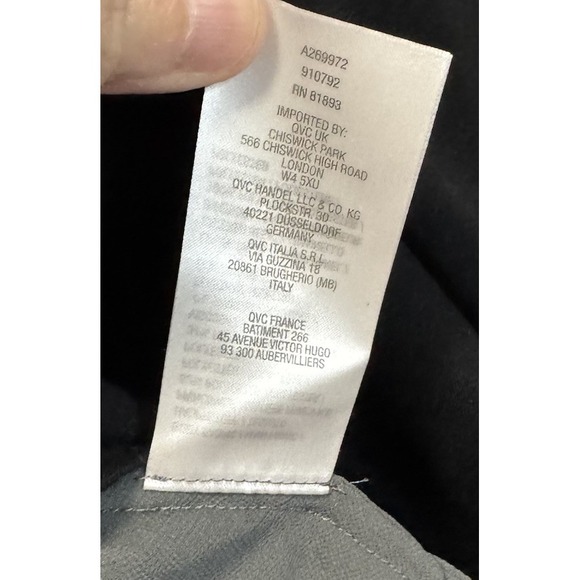 Logo Lounge Cardigan Open Front Women SZ 1X Black With Gray Bottom Ruffle - Picture 9 of 10